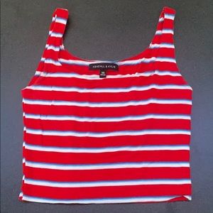 Kendall & Kylie red white and blue crop top
